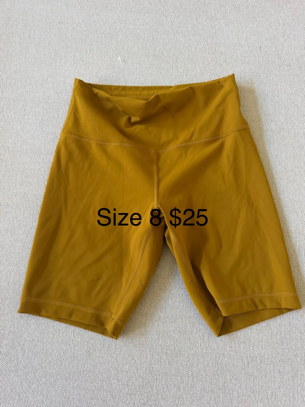 lululemon athletica High-Rise Bike Shorts in Mustard